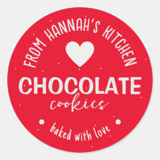 Sticker Rond Arrière - plan Parties scintillant Rouge Cuit Avec