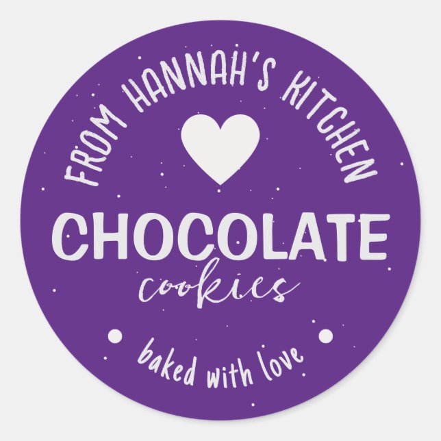 Sticker Rond Arrière - plan Parties scintillant violet cuit ave (Devant)