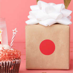 Sticker Rond Arrière - plan rouge solide