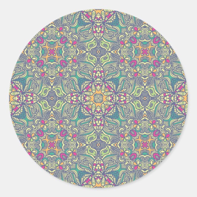 Sticker Rond arrière - plan vintage Abstrait (Devant)