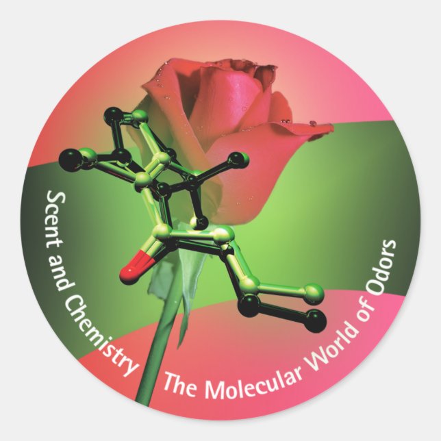Sticker Rond Arrondi de l'odeur et de la chimie (Devant)