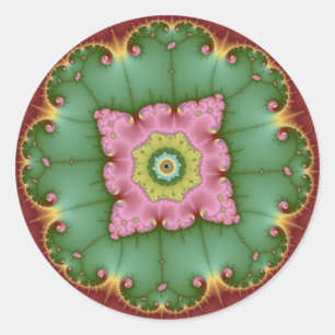 Sticker Rond Arrondi - Fractal