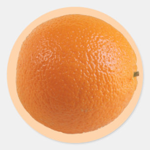 Sticker Rond Arrondi Orange Fruit frais Photo