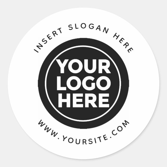 Sticker Rond Arrondir le logo personnalisé de votre entreprise (Devant)