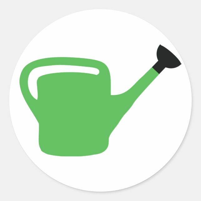 Sticker Rond arrosage de jardinier vert (Devant)