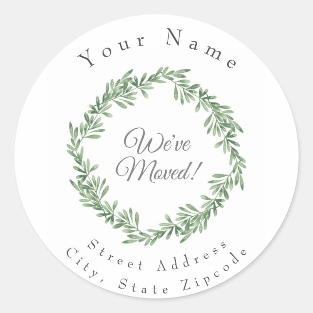 Sticker Rond Arrosage Rosemary Wreath (Devant)
