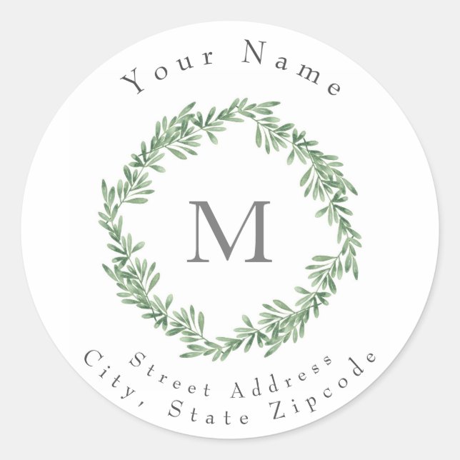 Sticker Rond Arrosage Rosemary Wreath (Devant)