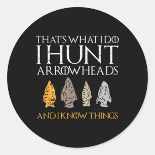 Sticker Rond Arrowhead Chasse Chasse Amant Cadeau
