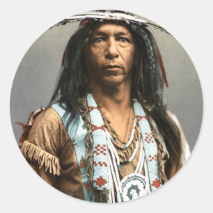 Sticker Rond Arrowmaker - An Ojibwa Brave1903