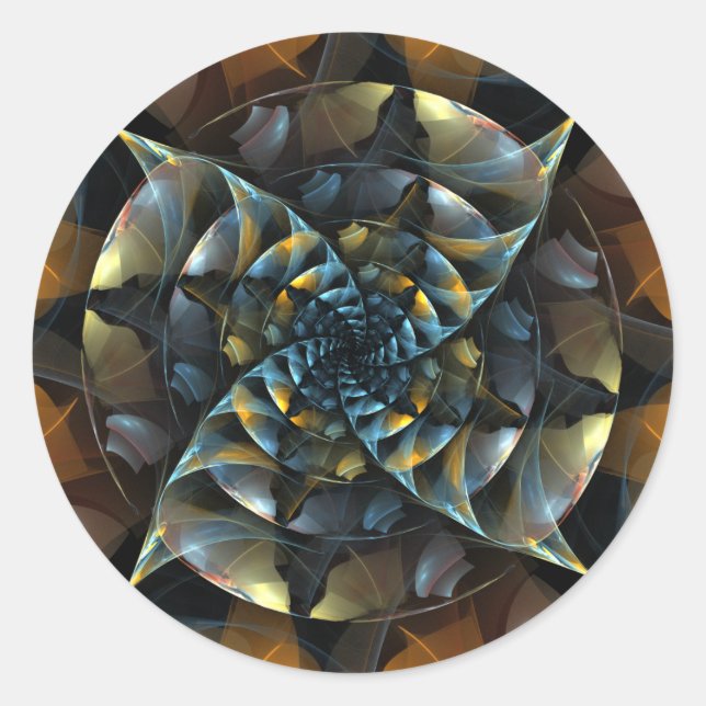 Sticker rond Art Abstrait (Devant)