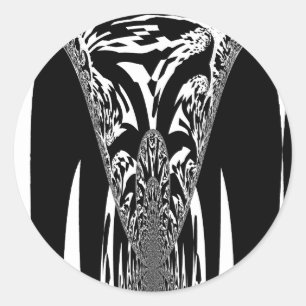 Sticker Rond Art Abstrait africain
