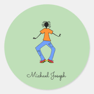 Sticker Rond Art africain, Master Dancer