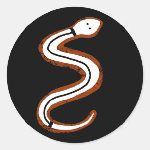 Sticker Rond art autochtone petroglyph australie symbole autoch