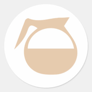 Sticker Rond Art Café Pot
