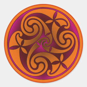 Sticker Rond Art Celtique Spiral Design