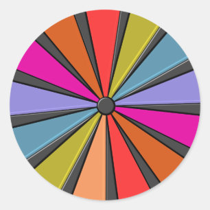 Sticker Rond Art cirque - Grand Pinwheel Haut