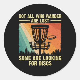 Sticker Rond Art de disque de golf drôle pour hommes femmes jou