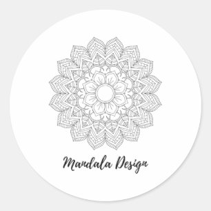 Sticker Rond Art de géométrie sacrée de mandala Yoga Mantra Fle