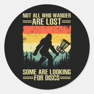 Sticker Rond Art de golf à disque drôle pour hommes femmes enfa