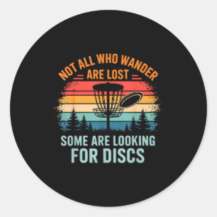 Sticker Rond Art de golf à disque drôle pour hommes femmes joue