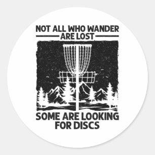 Sticker Rond Art de golf à disque drôle pour hommes femmes joue
