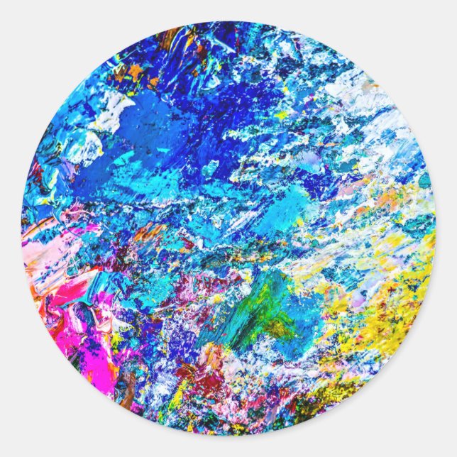 Sticker Rond Art de la palette de couleurs (Devant)