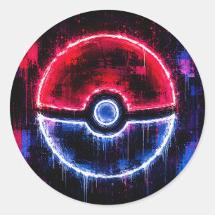 Sticker Rond Art de la Pokéball