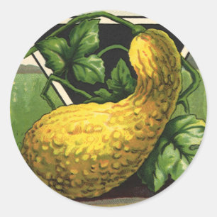 Sticker Rond Art de l'étiquette de paquet de graines vintage Co