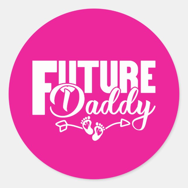 Sticker Rond Art de mot Papa Cool Future  (Devant)