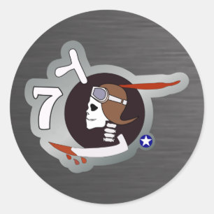 Sticker Rond Art de nez de 2ÈME GUERRE MONDIALE de Paris P-40