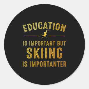 Sticker Rond Art De Ski Unique Pour Hommes Femmes Kids Skier Mo
