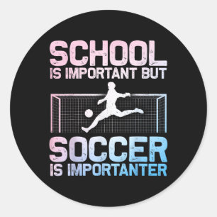 Sticker Rond Art Drôle De Football Pour Garçons Filles Hommes F