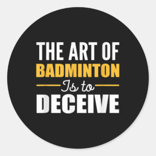Sticker Rond Art Du Joueur De Badminton Badminton