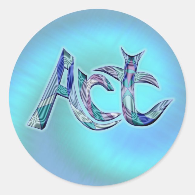 Sticker Rond Art du mot (Devant)