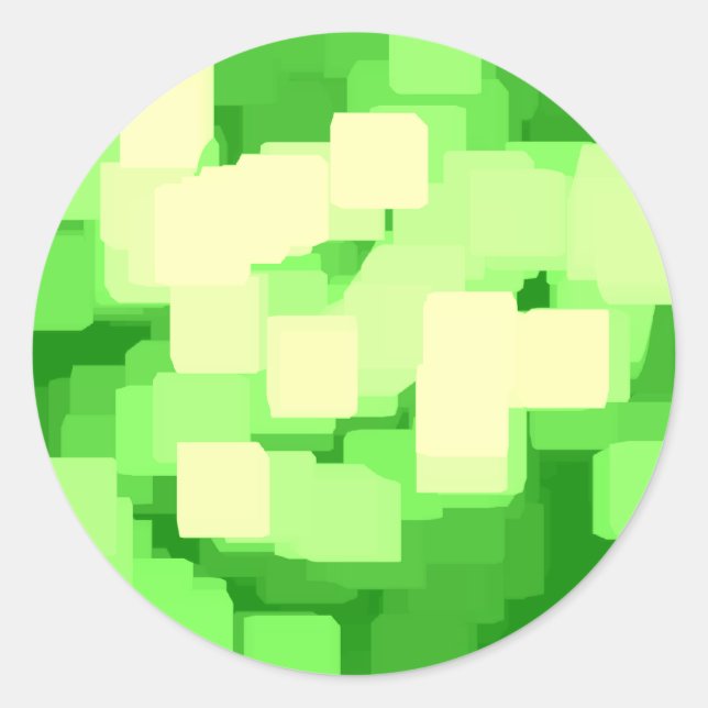 Sticker Rond Art géométrique "Iceberg" (Devant)