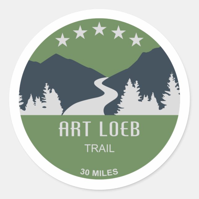 Sticker Rond Art Loeb Trail Caroline du Nord (Devant)