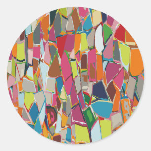 Sticker Rond Art moderne Geometric Deco Multicolor