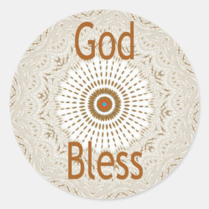 Sticker Rond Art Motif Africain Traditionnel Imprimer