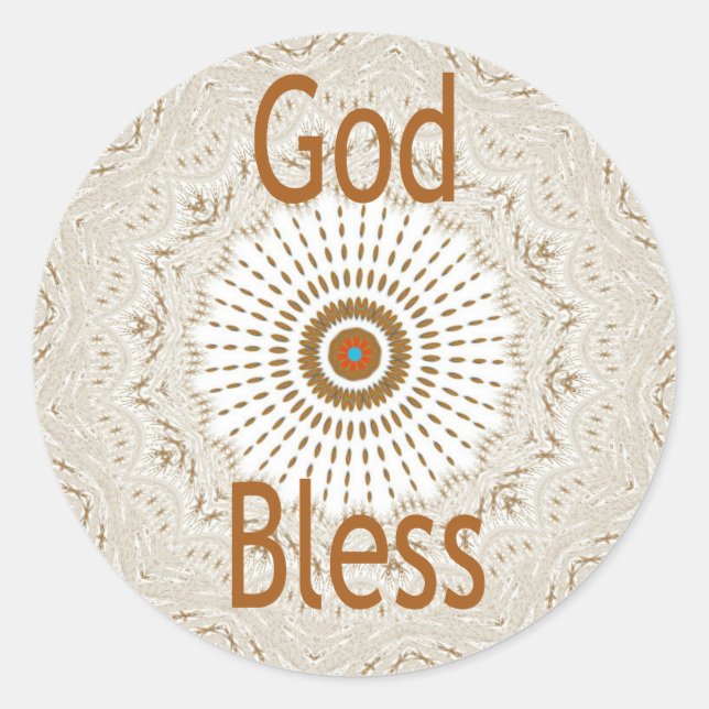 Sticker Rond Art Motif Africain Traditionnel Imprimer (Devant)