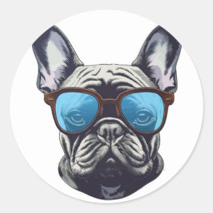 Sticker Rond Art mural de chien pour chaque amateur de chien