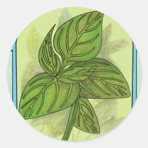 Sticker Rond Art nouveau. Basil.