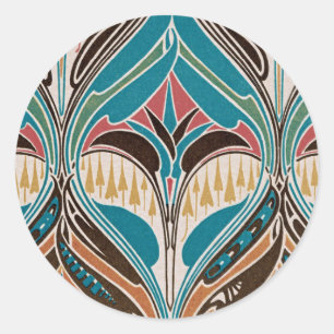 Sticker Rond Art Nouveau Design #11 à Emporio Moffa