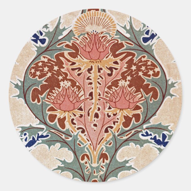 Sticker Rond Art Nouveau Design #6 à Emporio Moffa (Devant)
