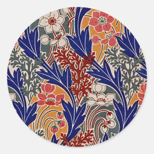 Sticker Rond Art Nouveau Design #8 à Emporio Moffa (Devant)