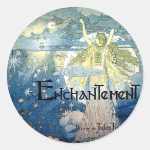 Sticker Rond Art nouveau enchanteur