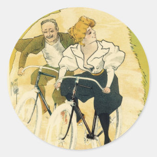 Sticker Rond Art Nouveau vintage, Vélos Gladiateur Cycles