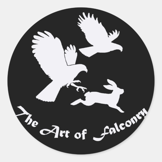 Sticker Rond Art of Falconry - Harris Hawks (Devant)