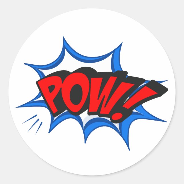 Sticker Rond Art Pop Comic Rétro (Devant)
