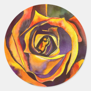 Sticker Rond Art Rose d'or