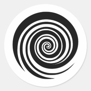 Sticker Rond Art Spiral élégant dans un style minimaliste